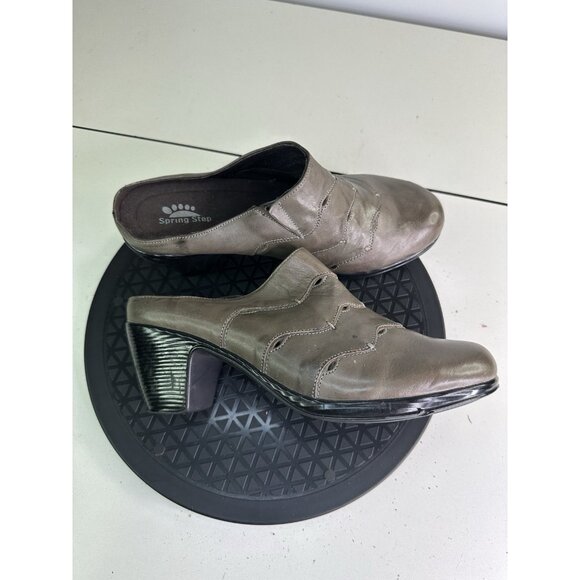 Spring Step Weekend Women's Size EU 41 (US 9.5) Low Heel Mules, Taupe. - Picture 5 of 9